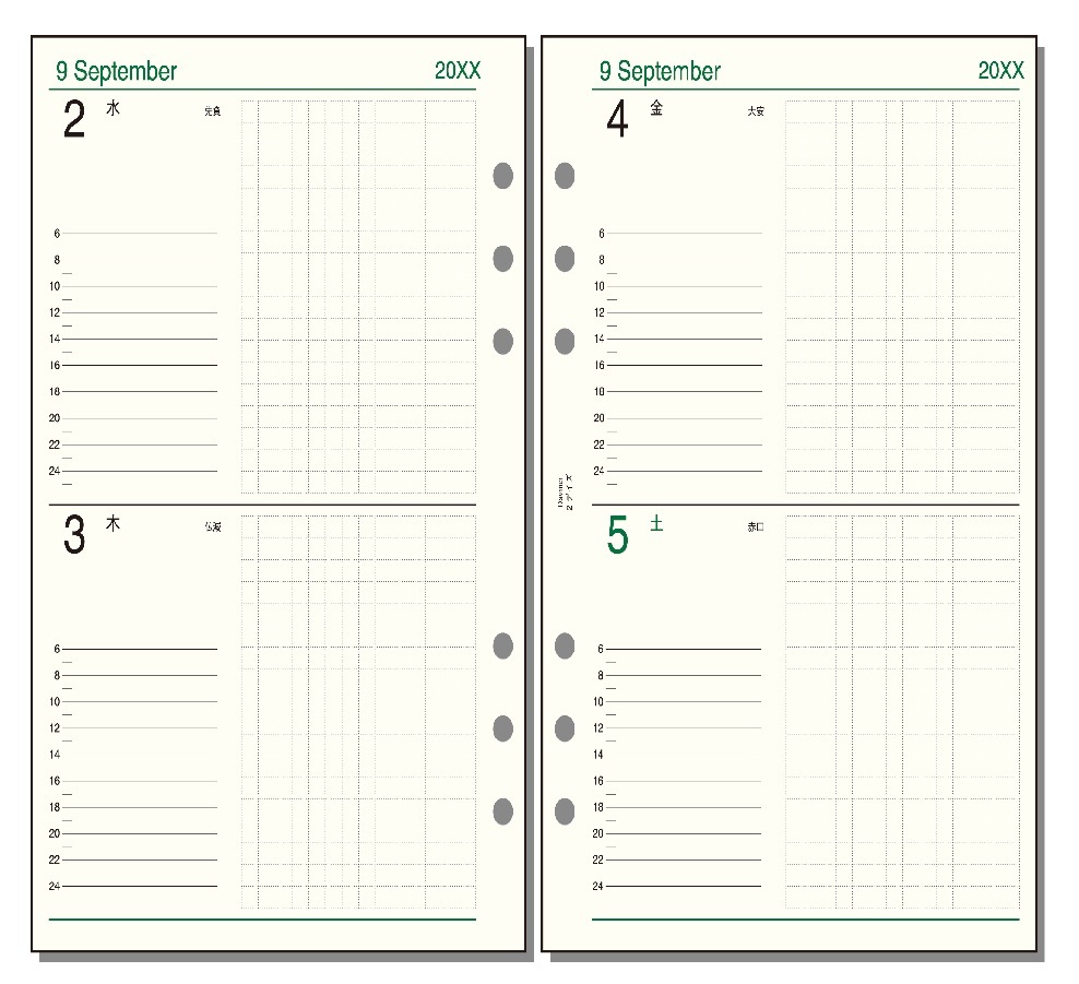 レイメイ　ダ・ヴィンチ リフィル　2026年２デイズ　A5サイズ　DAR2644
