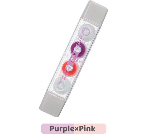 Kept キエラ　消しゴムで消せるラインマーカー　KP1318 ブルー＆イエロー KP1319  パープル＆ピンク KP1320 オレンジ＆ライム KP1321 レッド＆グリーン（暗記用）