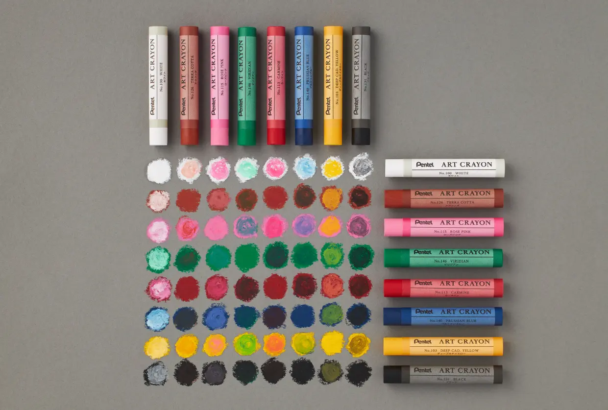 ぺんてる　アートクレヨン８色セット
