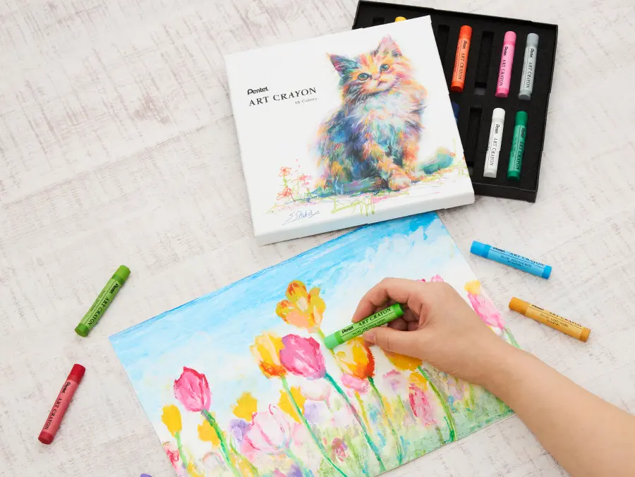 ぺんてる　アートクレヨン８色セット