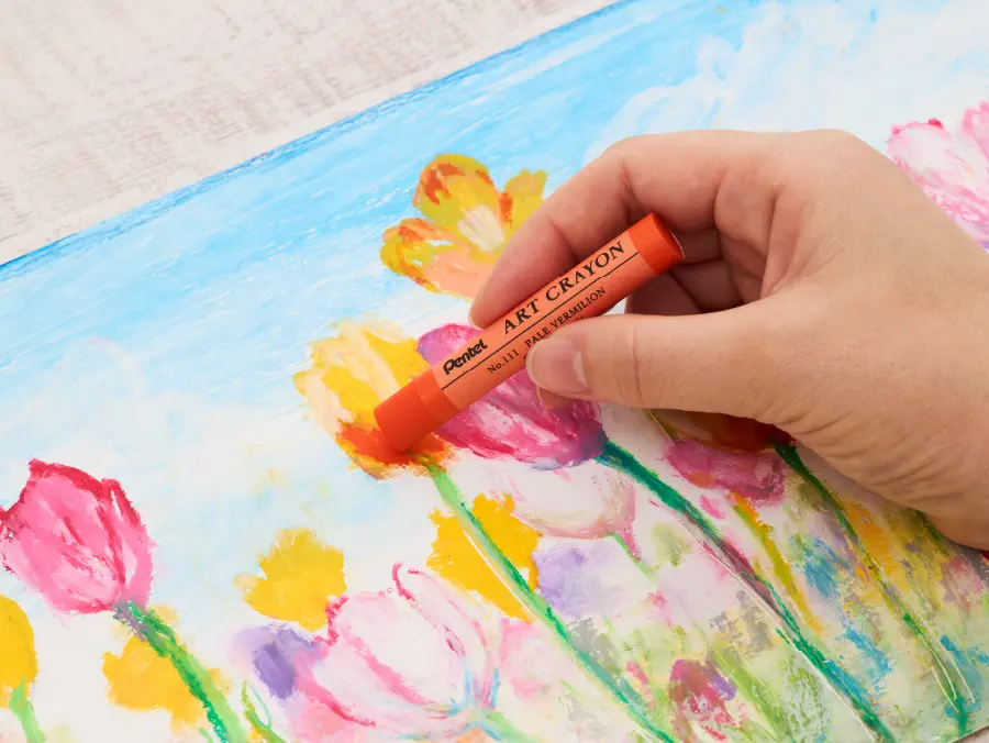 ぺんてる　アートクレヨン８色セット