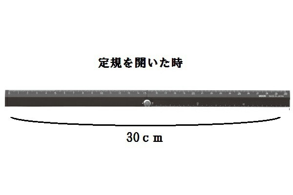 デザインフィルミドリカンパニーアルミ　マルチ定規30cmブラック42253006