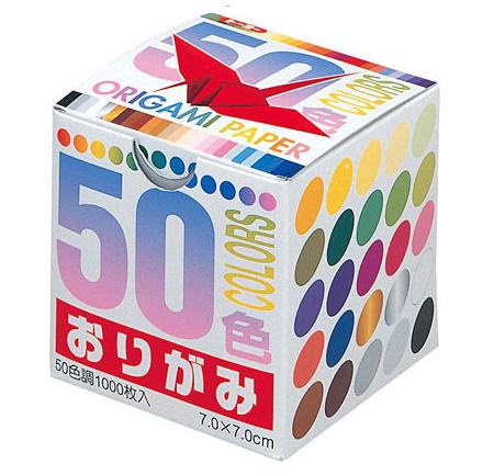 トーヨー 折り紙 ５０色千羽鶴折り紙 7cm 001024