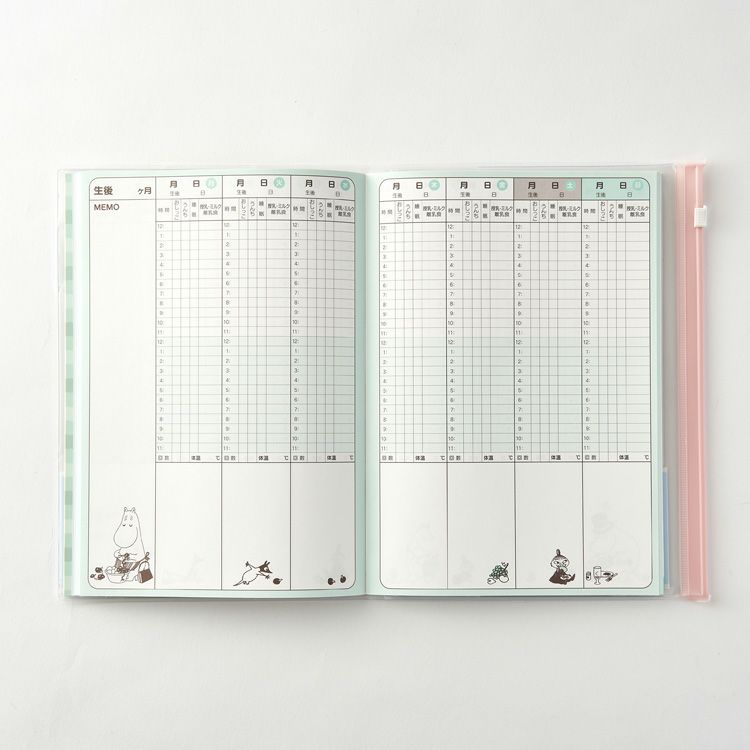 ムーミンコラボサンスター文具育児ダイアリーA5＆mom　ムーミンS2071991大切な赤ちゃんの成長記録に育児ダイアリー