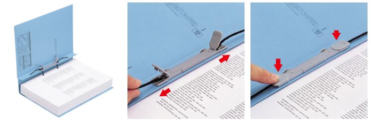 リヒトラブ ユーノビクイックファイル F-587 A4サイズ 最大1200枚 収納厚さに合わせて背幅を調節するファイル