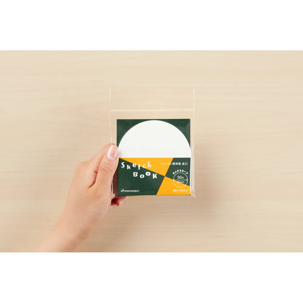 maruman　マルマン　まんまるカード　画用紙　並口　バラ紙　コースターサイズ　88ｍｍ　30枚入　CSB1　【2025年限定版】