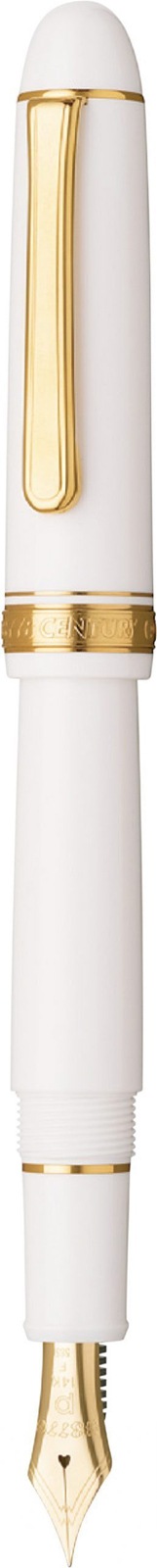 【2年たっても乾かない】 プラチナ万年筆 万年筆 #3776CENTURY（センチュリー） シュノンソーホワイト PNB-15000#51