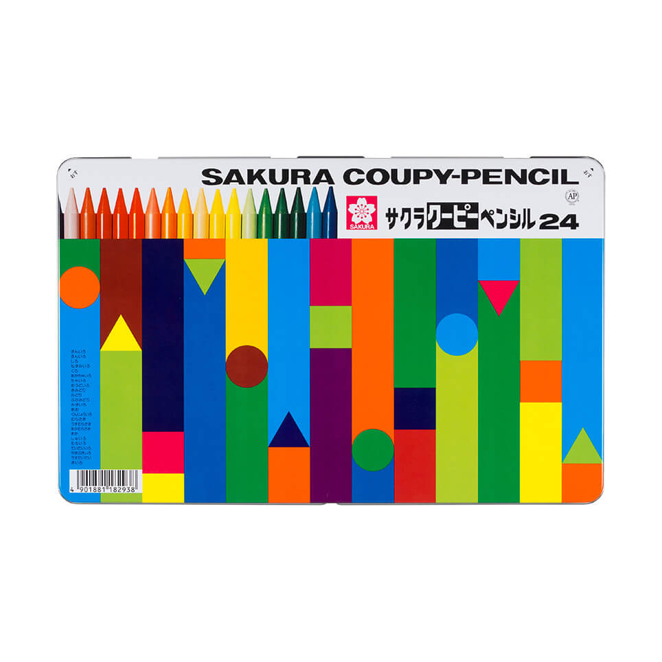 【イベント景品にオススメ】 サクラクレパス　クーピーペンシル24色(缶入り) FY24