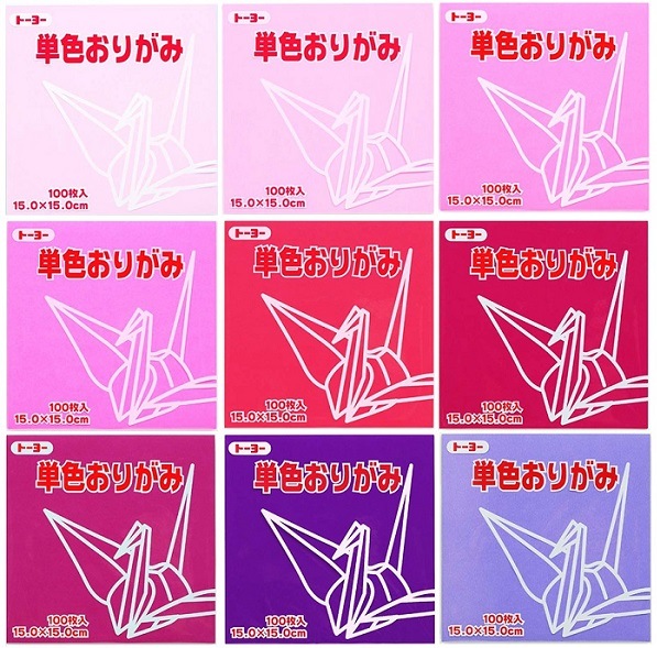 トーヨー単色折り紙15ｃｍ×15ｃｍ100枚入り