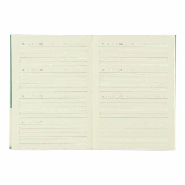 夜に書くおやすみ日記ミドリ日記 おやすみA12870-006日記人気のモチーフ
