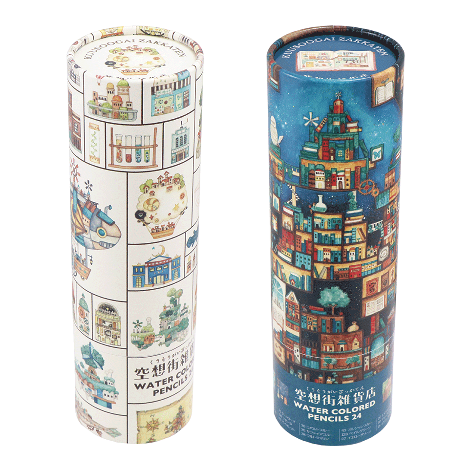 サクラクレパス 水彩色鉛筆24色 【空想街紙管入り】 EPY24KE