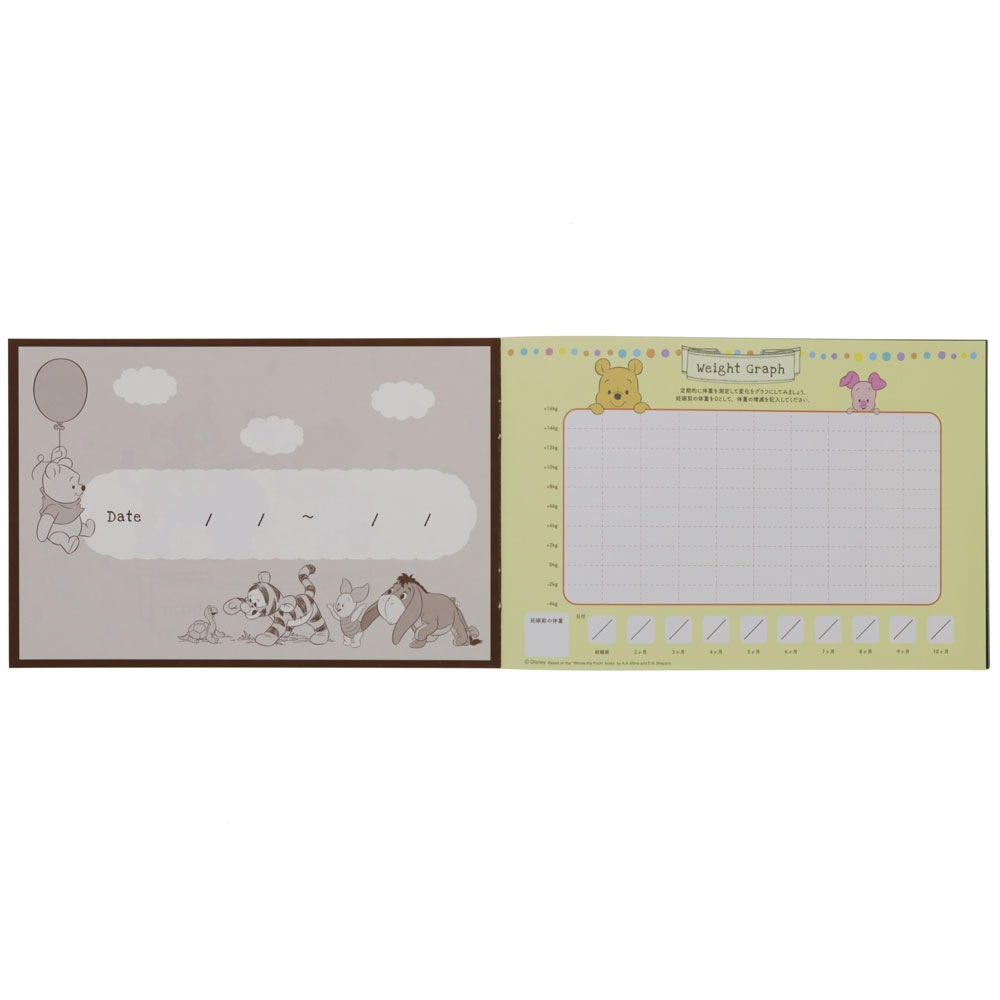 エコー写真の収納にサンスター文具エコー写真アルバム＆mom／DC くまのプーさん0070704A母子手帳ケースに入ります