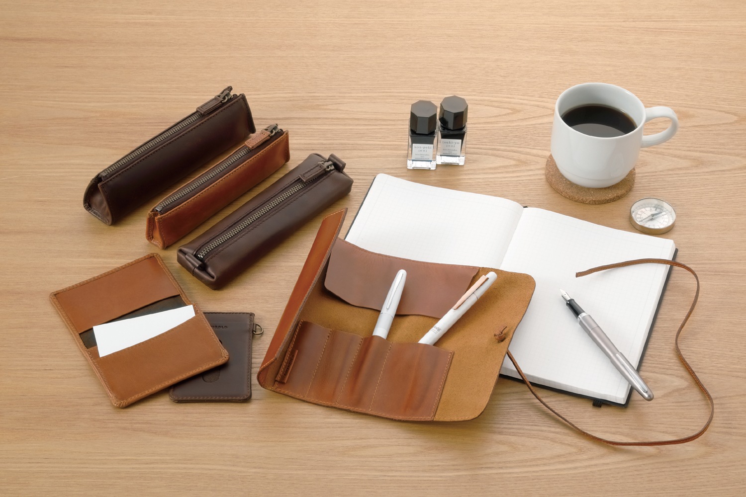 パイロット ANTIQOLD アンティコルド　名刺入れ　ダークブラウン