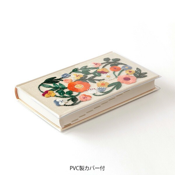 去年の自分に出会えるミドリ日記 5年連用 刺繍 花柄 ベージュ12883-006日記 5年連用5年連用日記