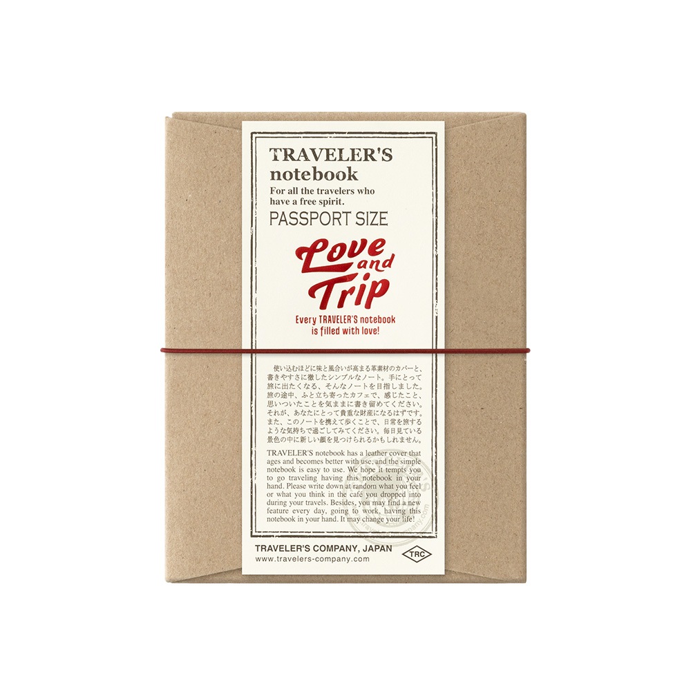 【数量限定】トラベラーズノート LOVE AND TRIP レッド パスポートサイズ 15371006 15371-006 TRAVELER’S notebook Passport Size LOVE AND TRIP Red デザインフィル 