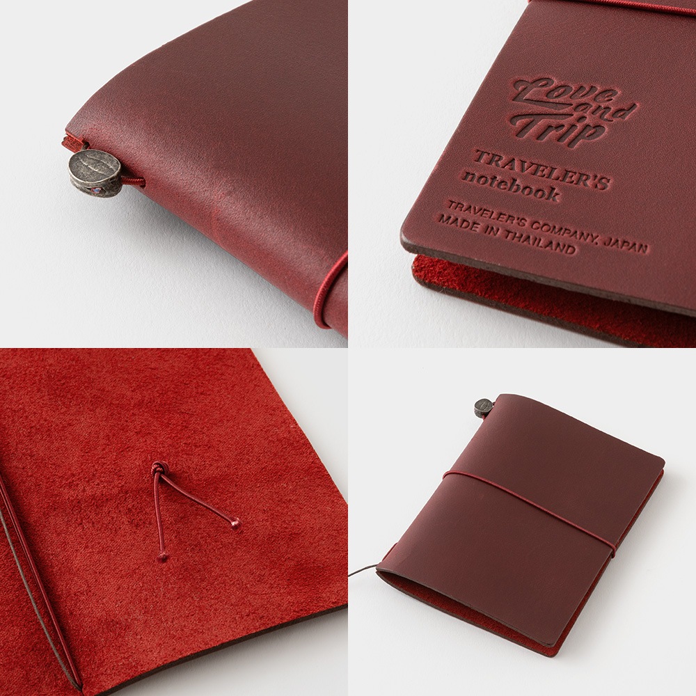 【数量限定】トラベラーズノート LOVE AND TRIP レッド パスポートサイズ 15371006 15371-006 TRAVELER’S notebook Passport Size LOVE AND TRIP Red デザインフィル 