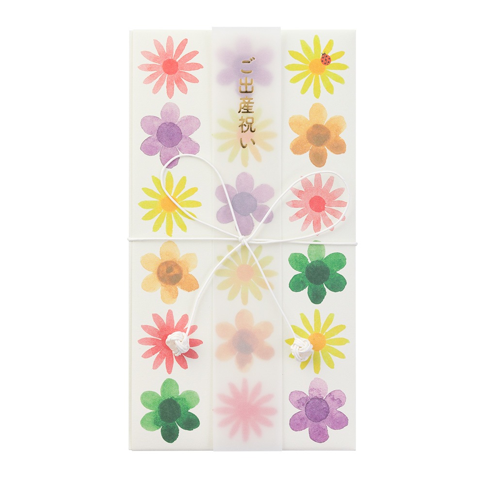 デザインフィルミドリ　金封367 出産祝 水彩 はな柄　25367006