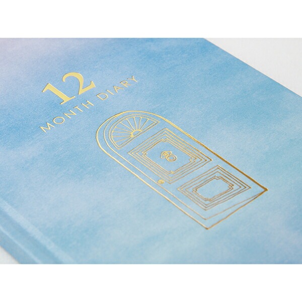 1年の変化が楽しめる日記ミドリ日記 見開き12ヵ月連用 扉 ブルー12900-006日記 見開き12ヵ月連用記録帳としても楽しめます
