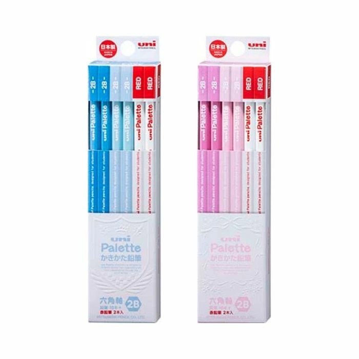 【金箔 箔押し 鉛筆 名入れ無料】 三菱鉛筆 ユニパレット 2B uni Palette かきかたえんぴつ K5563N2B K5564N2B 鉛筆10本と赤鉛筆2本のセットです 【メール便発送できます】 えんぴつ 名入れ 名前入り鉛筆 名前入り 名前入れ 金箔押し 卒園記念品 入学祝い ギフト