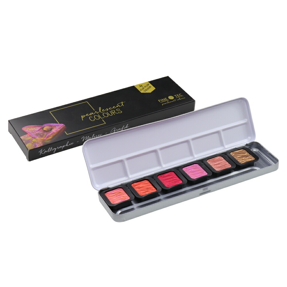 ホルベインFINETEC（ファインテック）パールセントカラーパールカラー 5色+ FlipFlopカラー 1色セット