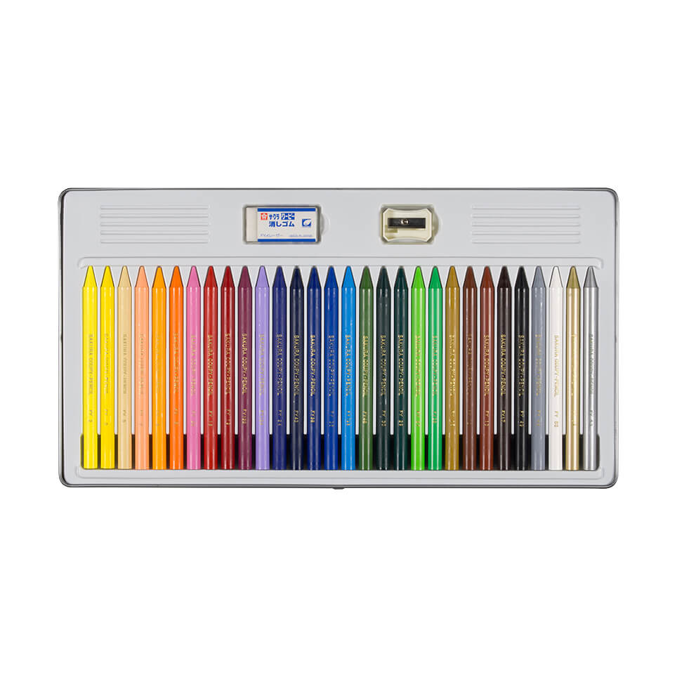 サクラクレパス クーピーペンシル30色(缶入り) FY30