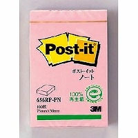 ポストイットノート 再生紙スタンダードシリーズピンク