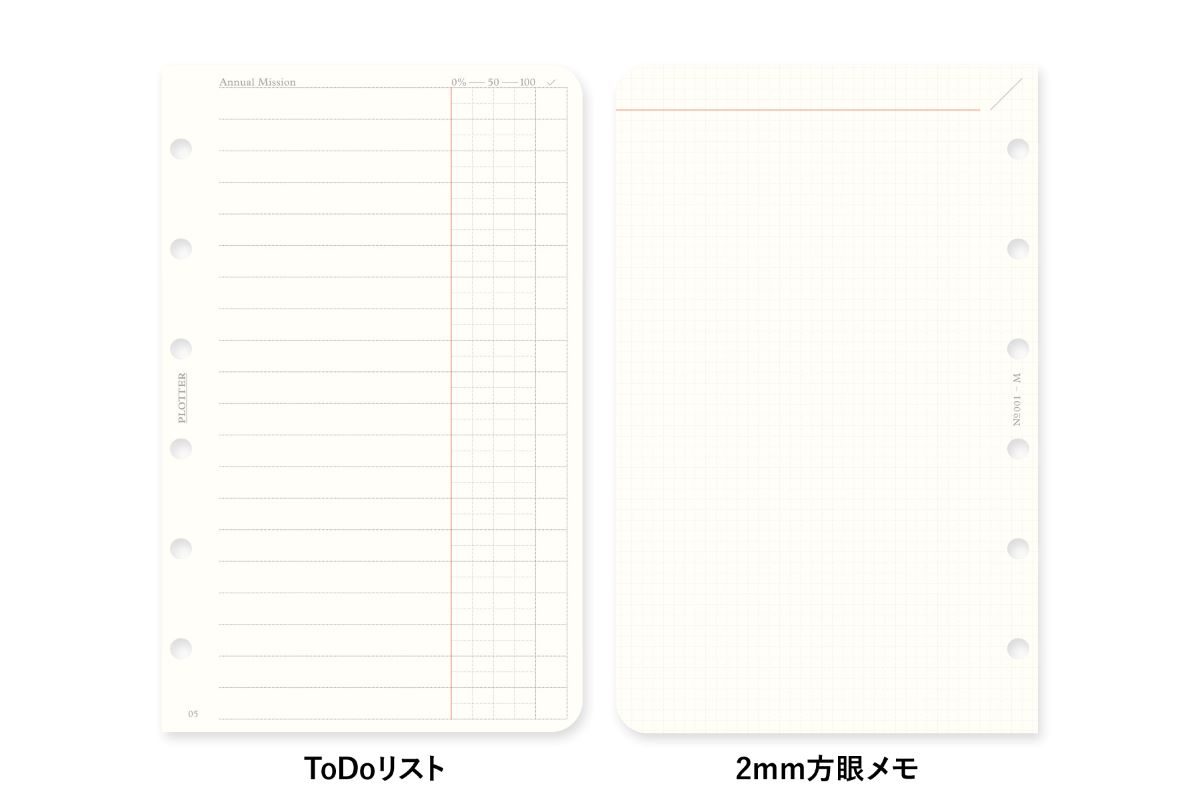 【2026年度版リフィル】 PLOTTER プロッター 001 リフィル2026年版月間ブロック ミニサイズ 77718171 777-18171 2026年度版 システム手帳 リフィル 【数量限定】