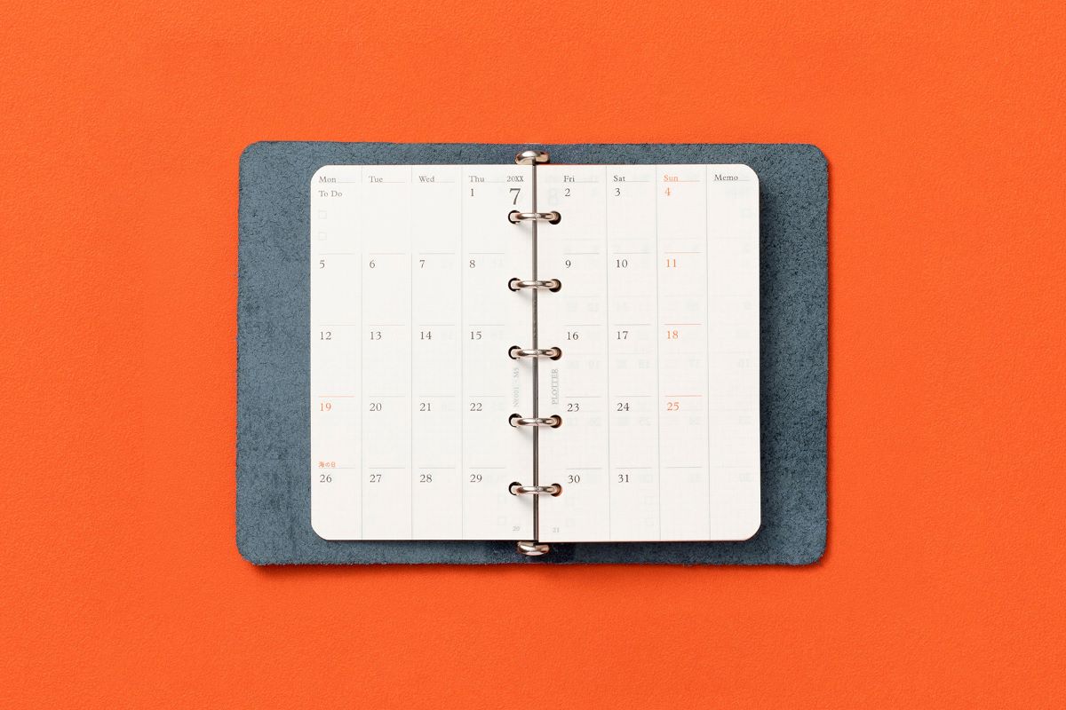 【2026年度版リフィル】 PLOTTER プロッター 001 リフィル 2026年版 月間ブロック ミニ5サイズ 777-18172 2026年度版 システム手帳 リフィル 【数量限定】