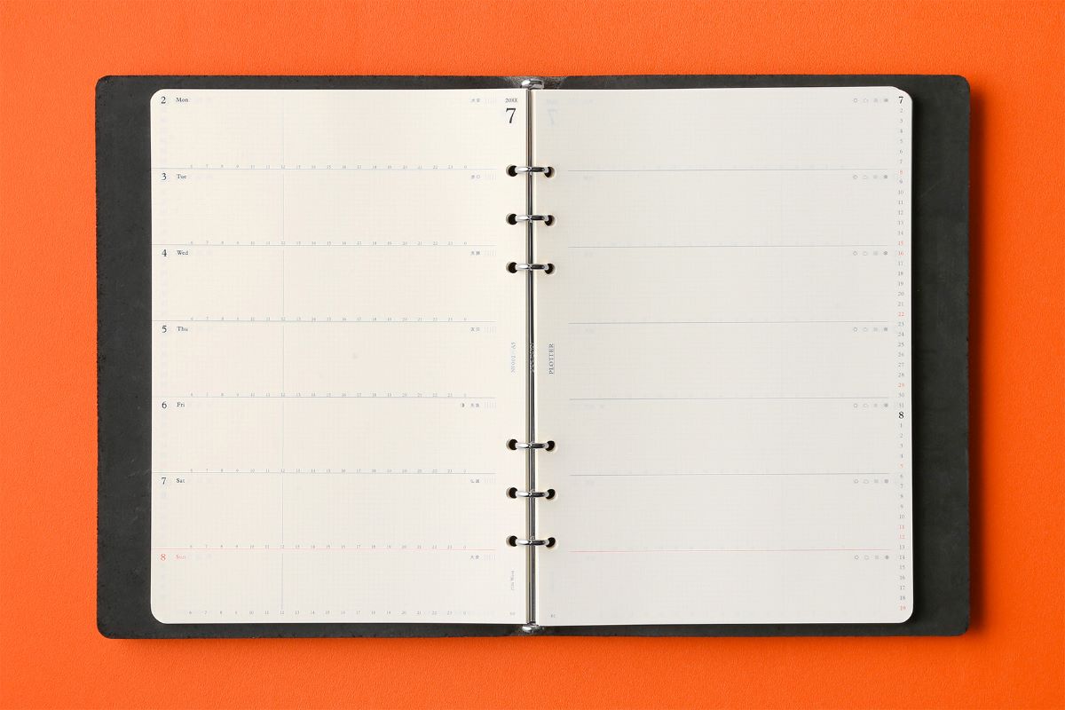 【2026年度版リフィル】 PLOTTER プロッター 002 リフィル 2026年版 週間レフト式 A5サイズ 77718173 777-18173 2026年度版 システム手帳 リフィル 【数量限定】