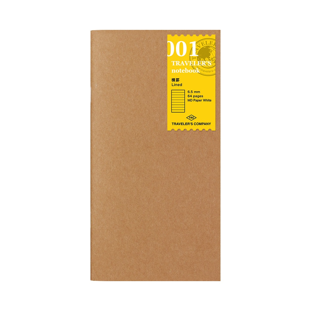 【トラベラーズノート】デザインフィル 横罫ノートリフィル  001 Lined Notebook 14245006 レギュラーサイズ