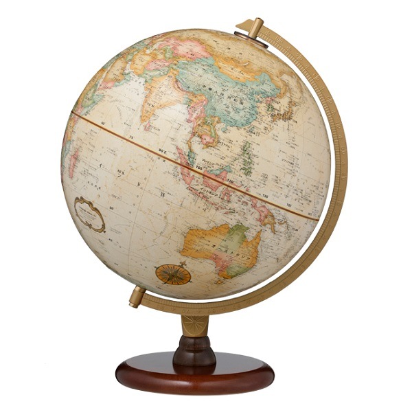 クラシック調リプルーグルアンティーク地球儀リノックス型31573 日本語版 お部屋の雰囲気によくマッチ