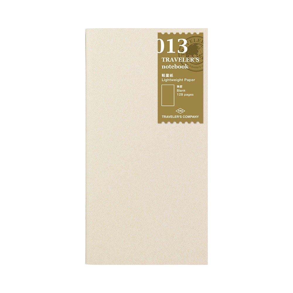 【トラベラーズノート】デザインフィル 軽量紙 リフィル 013 Lightweight Paper Notebook 14287006 レギュラーサイズ