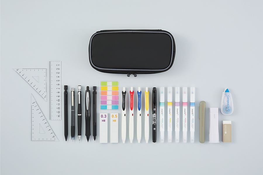 コクヨ　波なみホルダーペンケース〈ウェブレ〉（WAVELE）　F-VBF340　ブラック　ネイビー　グレー　レッド