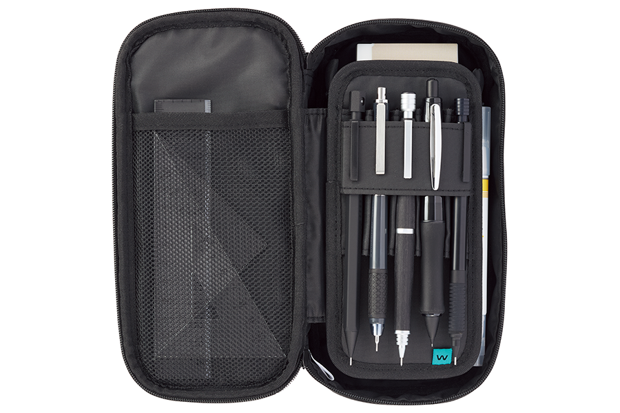 コクヨ　波なみホルダーペンケース〈ウェブレ〉（WAVELE）　F-VBF340　ブラック　ネイビー　グレー　レッド