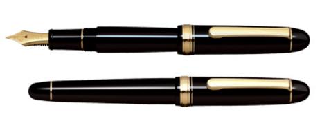 【2年たっても乾かない】 プラチナ万年筆 万年筆 #3776CENTURY（センチュリー） ブラックインブラック PNB-15000#1