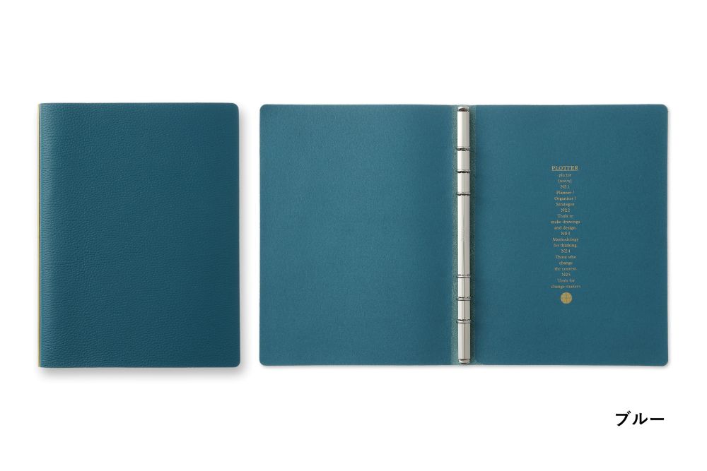 【オーセンティックレザー】 PLOTTER プロッター 5003 6穴リングレザーバインダー シュリンク A5サイズ 77716483 77716484 77716485 77716487 6穴リングレザーバインダー A5 【銀色：シルバーリング】
