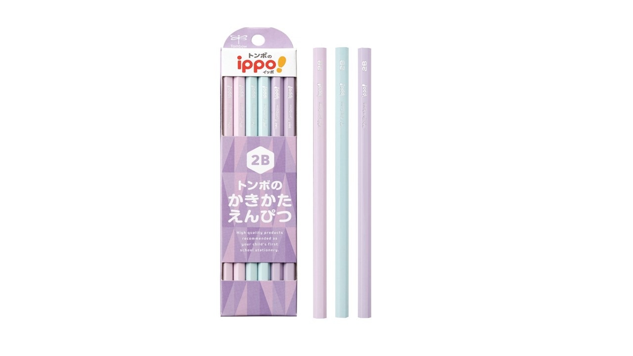 金箔 箔押し 鉛筆名入れ無料】 トンボ鉛筆 ippo!かきかたえんぴつ 2B