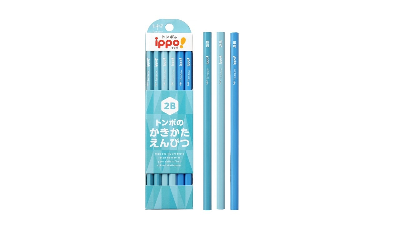 金箔 箔押し 鉛筆名入れ無料】 トンボ鉛筆 ippo!かきかたえんぴつ 2B