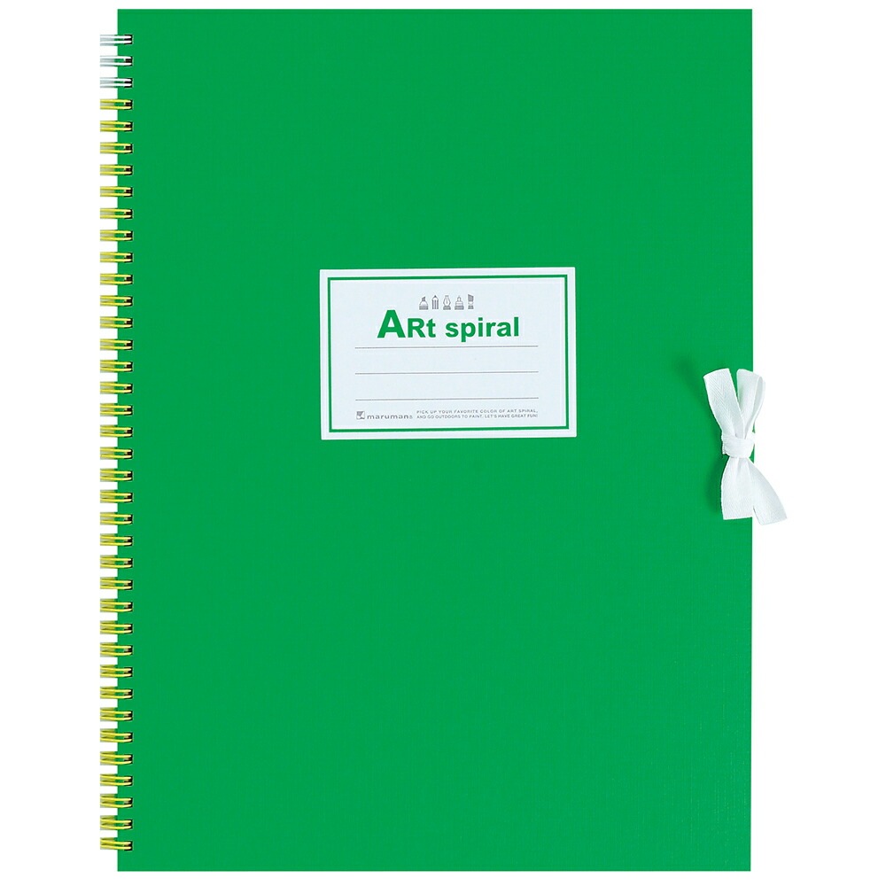 【お絵かきにもオススメ！】 マルマン スケッチブック アートスパイラル F4 S314-33 ライトグリーン