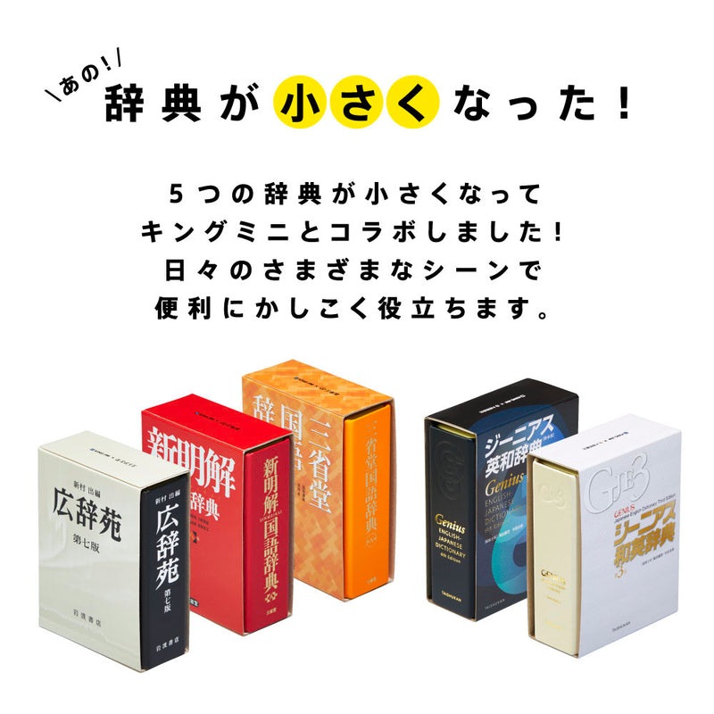 キングジム キングミニ 辞典シリーズ ミニボックス 辞書タイプ 全5種