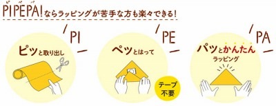 簡単ラッピングサンスター文具PIPEPA　ピペパ　いちごS2273977魔法のラッピングペーパー