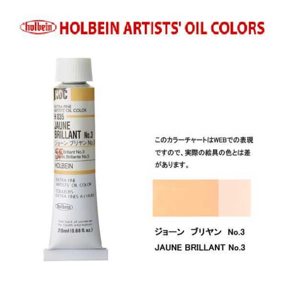 ホルベイン油絵具20ml(6号)ジョーンブリアンNO.3H035油彩絵具　単色