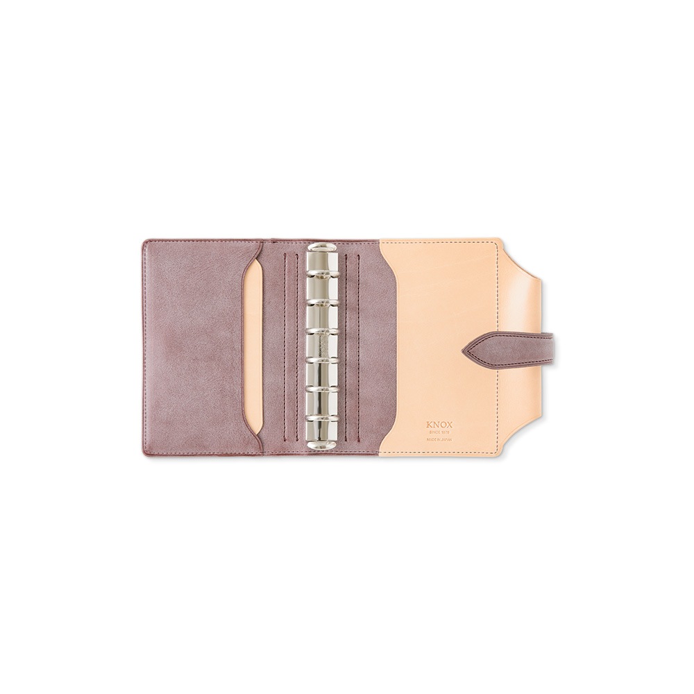 【数量限定】 KNOX ノックス 「N/PEARCE」 エヌピアス すもも×ナチュラル  期間限定色「すもも」 システム手帳　ミニサイズ  89993369