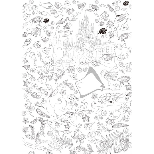 【塗り絵セレクション】ショウワノート 塗り絵セレクション アリエル ディズニー【大人の塗り絵にも】