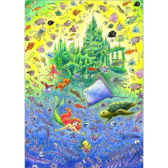 【塗り絵セレクション】ショウワノート 塗り絵セレクション アリエル ディズニー【大人の塗り絵にも】