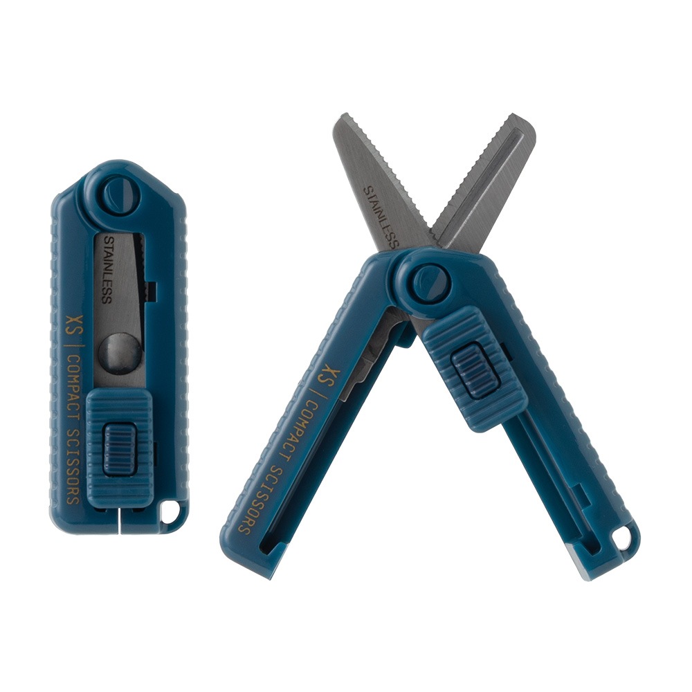 デザインフィルミドリ　XS コンパクトハサミ ギザ刃 紺