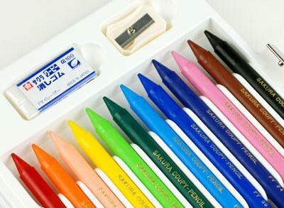 【イベント景品にオススメ】 サクラクレパス クーピー12色ソフトケース FY12-R1