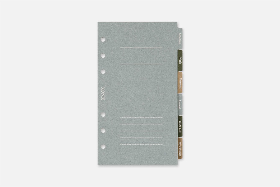 【KNOX45周年記念限定リフィル】KNOX ノックス ペーパーインデックス 横6山タイプ 6枚 899-932-71