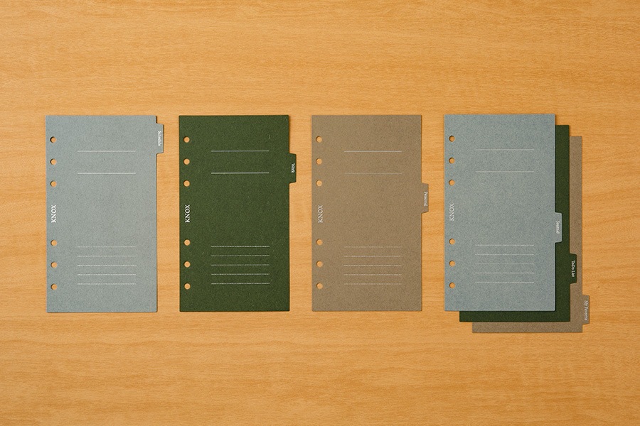 【KNOX45周年記念限定リフィル】KNOX ノックス ペーパーインデックス 横6山タイプ 6枚 899-932-71