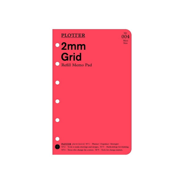 デザインフィル PLOTTER システム手帳 ミニサイズ リフィル 2mm Grid